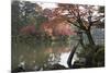 Kenrokuen Garden with Kotojitoro Lantern in Autumn-Stuart Black-Mounted Photographic Print