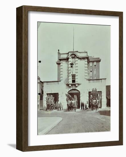 Kensington Fire Station, No 13 Old Court Place, Kensington and Chelsea, London, 1905-null-Framed Photographic Print