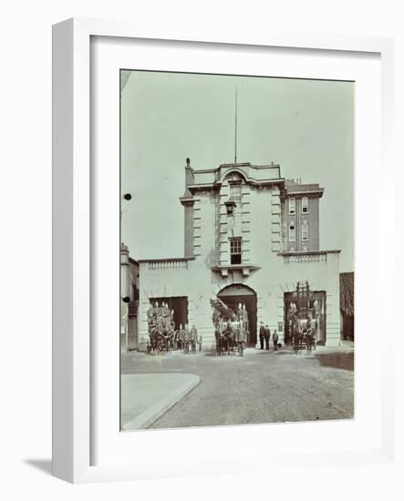 Kensington Fire Station, No 13 Old Court Place, Kensington and Chelsea, London, 1905-null-Framed Photographic Print