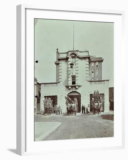 Kensington Fire Station, No 13 Old Court Place, Kensington and Chelsea, London, 1905-null-Framed Photographic Print