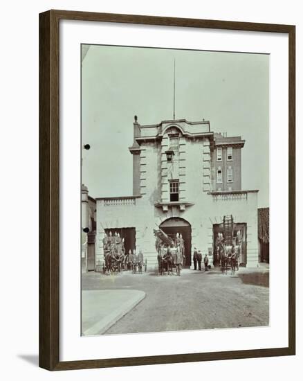 Kensington Fire Station, No 13 Old Court Place, Kensington and Chelsea, London, 1905-null-Framed Photographic Print