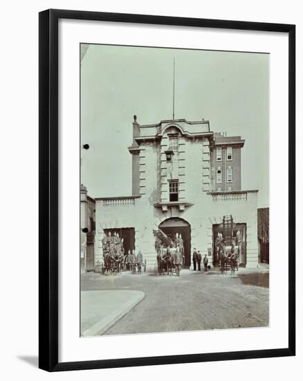 Kensington Fire Station, No 13 Old Court Place, Kensington and Chelsea, London, 1905-null-Framed Photographic Print