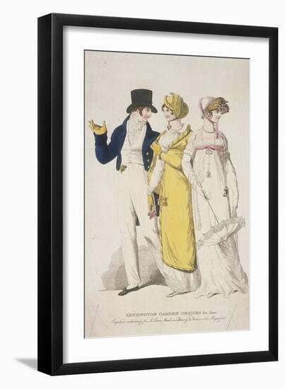 Kensington Garden Dresses for June, C1810-W Read-Framed Giclee Print