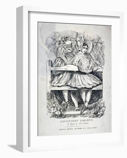 Kensington Gardens, a Hint to the Ladies, 1838-Charles Dickens-Framed Giclee Print