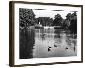 Kensington Gardens Lake-Fred Musto-Framed Photographic Print