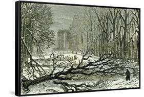 Kensington Gardens London 1887 Trees Blown in Broad Walk-null-Framed Stretched Canvas