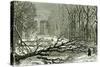 Kensington Gardens London 1887 Trees Blown in Broad Walk-null-Stretched Canvas