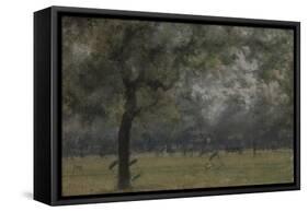 Kensington Gardens with Chairs and Figures-Paul Maitland-Framed Stretched Canvas