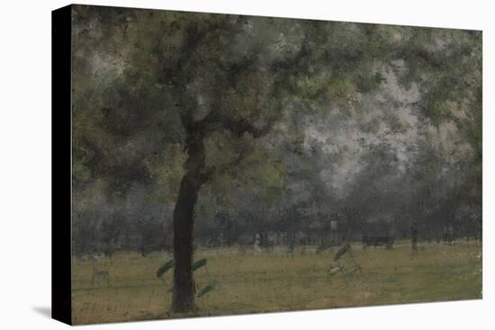 Kensington Gardens with Chairs and Figures-Paul Maitland-Stretched Canvas