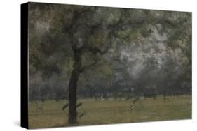 Kensington Gardens with Chairs and Figures-Paul Maitland-Stretched Canvas