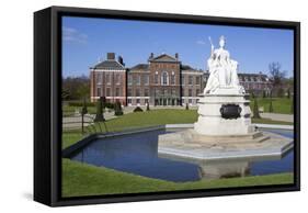 Kensington Palace and Queen Victoria Statue-Stuart Black-Framed Stretched Canvas