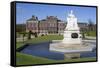 Kensington Palace and Queen Victoria Statue-Stuart Black-Framed Stretched Canvas