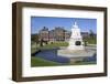 Kensington Palace and Queen Victoria Statue-Stuart Black-Framed Photographic Print