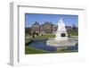 Kensington Palace and Queen Victoria Statue-Stuart Black-Framed Photographic Print