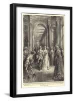 Kensington Palace in its Palmy Days, George II and Queen Caroline in the Orangery-Henry William Brewer-Framed Giclee Print