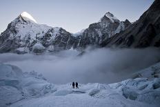 Camp 2 Ensconced in Snow, Ice and Clouds on the Upper Khumbu Glacier of Mount Everest-Kent Harvey-Photographic Print