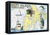 Kent Island, Maryland - Nautical Chart-Lantern Press-Framed Stretched Canvas