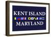 Kent Island, Maryland - Nautical Flags-Lantern Press-Framed Art Print