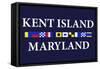 Kent Island, Maryland - Nautical Flags-Lantern Press-Framed Stretched Canvas