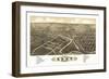 Kent, Ohio - Panoramic Map-Lantern Press-Framed Art Print