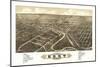 Kent, Ohio - Panoramic Map-Lantern Press-Mounted Art Print