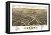 Kent, Ohio - Panoramic Map-Lantern Press-Framed Stretched Canvas