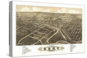 Kent, Ohio - Panoramic Map-Lantern Press-Stretched Canvas