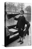 Kent School Headmaster Father Sill Yelling Through Megaphone to Crew Team-Peter Stackpole-Stretched Canvas