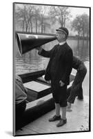 Kent School Headmaster Father Sill Yelling Through Megaphone to Crew Team-Peter Stackpole-Mounted Photographic Print