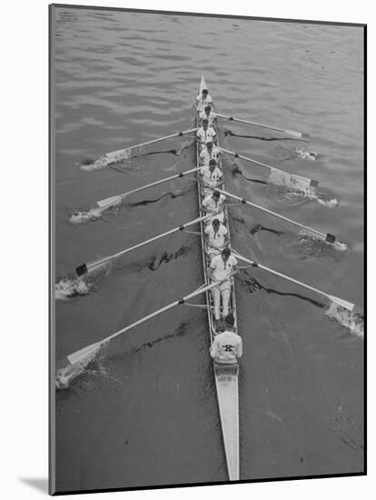 Kent School Rowing Crew Practicing For the Royal Henley Regatta-George Silk-Mounted Photographic Print