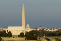 Washington Monument Mall Lincoln Capitol Night DC Travel Series 31-Kent Weakley-Stretched Canvas