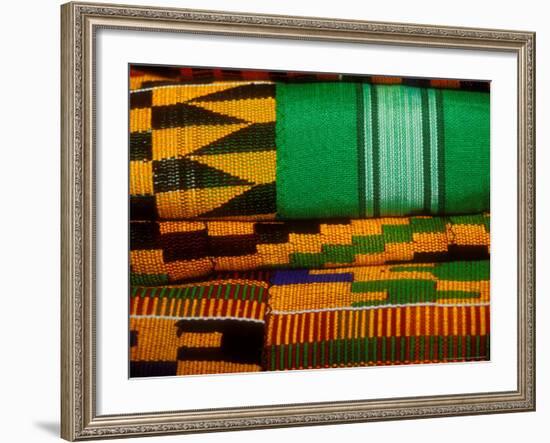 Kente Cloth, Artist Alliance Gallery, Accra, Ghana-Alison Jones-Framed Photographic Print