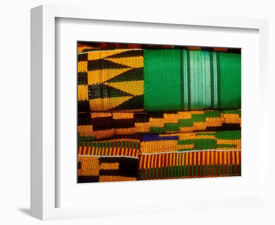 Kente Cloth, Artist Alliance Gallery, Accra, Ghana-Alison Jones-Framed Photographic Print