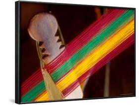 Kente Cloth Being Woven on Loom, Bonwire, Ghana-Alison Jones-Framed Photographic Print