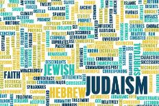 Judaism or Jewish Religion as a Concept-kentoh-Art Print