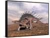 Kentrosaurus Dinosaur Walking in the Desert-null-Framed Stretched Canvas