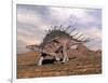 Kentrosaurus Dinosaur Walking in the Desert-null-Framed Art Print