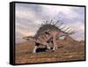 Kentrosaurus Dinosaur Walking in the Desert-null-Framed Stretched Canvas