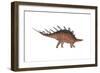 Kentrosaurus Dinosaur, White Background-null-Framed Art Print