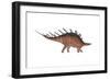 Kentrosaurus Dinosaur, White Background-null-Framed Art Print