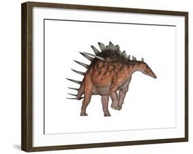 Kentrosaurus Dinosaur, White Background-null-Framed Art Print