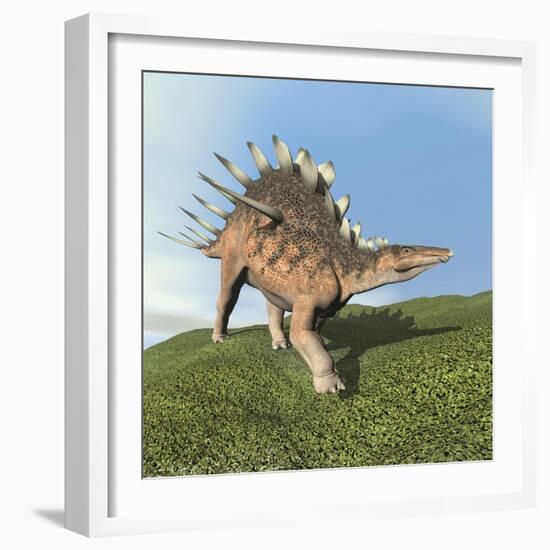 Kentrosaurus Dinosaur-null-Framed Art Print