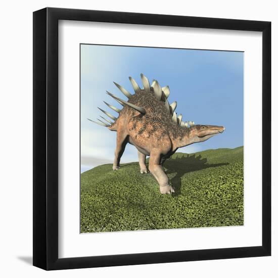 Kentrosaurus Dinosaur-null-Framed Art Print