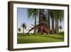 Kentrosaurus Grazing in a Grassy Field-null-Framed Art Print