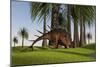 Kentrosaurus Grazing in a Grassy Field-null-Mounted Art Print