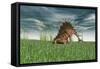 Kentrosaurus Grazing in Prehistoric Grasslands-null-Framed Stretched Canvas