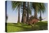 Kentrosaurus Walking Along a Nearby Swamp-null-Stretched Canvas