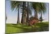 Kentrosaurus Walking Along a Nearby Swamp-null-Mounted Art Print