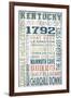 Kentucky - Barnwood Typography-Lantern Press-Framed Art Print