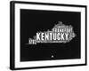 Kentucky Black and White Map-NaxArt-Framed Art Print